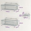 Shower Cage Stainless Steel Shower Bathroom Organizer 3-Pack - No Drilling Required - Rust-Resistant Wall-Mounted Stick-On Shower Basket - Gray - 2 of 4