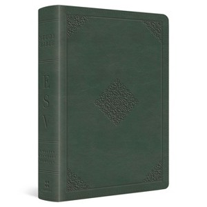 ESV Study Bible, Personal Size (Trutone, Quiet Forest, Ornament Design) - (Leather Bound) - 1 of 1