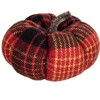 Gallerie II Mini Plaid Cushioned Fabric Pumpkin Figurines A/3 - 2 of 4