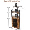 Corner Bar Cabinet – 5-Tier Industrial Wine Storage with Glass Holder & Mesh Doors, Space-Saving Liquor Organizer for Living Room - 2 of 4