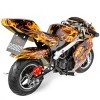 XtremepowerUS Kids Mini Ride On Motorcycle Gas Pocket Bike 4 Stroke 40CC Yellow - 3 of 4