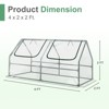 Aoodor Mini Greenhouse with Zipper Doors, Portable Garden Greenhouse with Roll-up Zipper Doors, UV-Protected for Outdoor Plants - 3 of 4