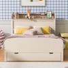 Full Size Platform Bed Frame With Storage Headboard, Footboard And Storage Drawers, No Box Spring Needed, Wood Slats Support - 3 of 4