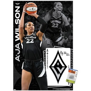 Trends International WNBA Las Vegas Aces - A'ja Wilson 24 Unframed Wall Poster Prints - 1 of 4