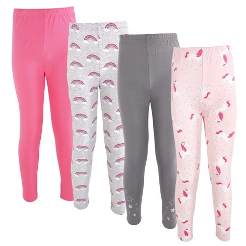Women’s Cotton Yoga Leggings - Pink/Grey