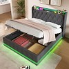 Sapphtopaz Twin Size Bed Frame Upholstered Bed Hydraulic Storage Bed with USB Bedroom Furniture, Easy Assembly, No Box Spring Needed - 4 of 4