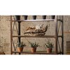 Large Iron and Wood Display Shelf with Five Shelves 72"Tall by Kalalou - 2 of 3