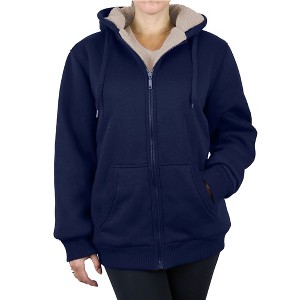 Rudoplh  Women's Loose Fit Heavyweight Hoodie With Faux Shearling Lining - 1 of 1