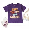 The Juniper Shop SmileyWorld Have The Day You Deserve Groovy Toddler Short Sleeve Tee - 2 of 4