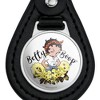 Betty Boop Sassy Flowers Black Leather Keychain - 3 of 4
