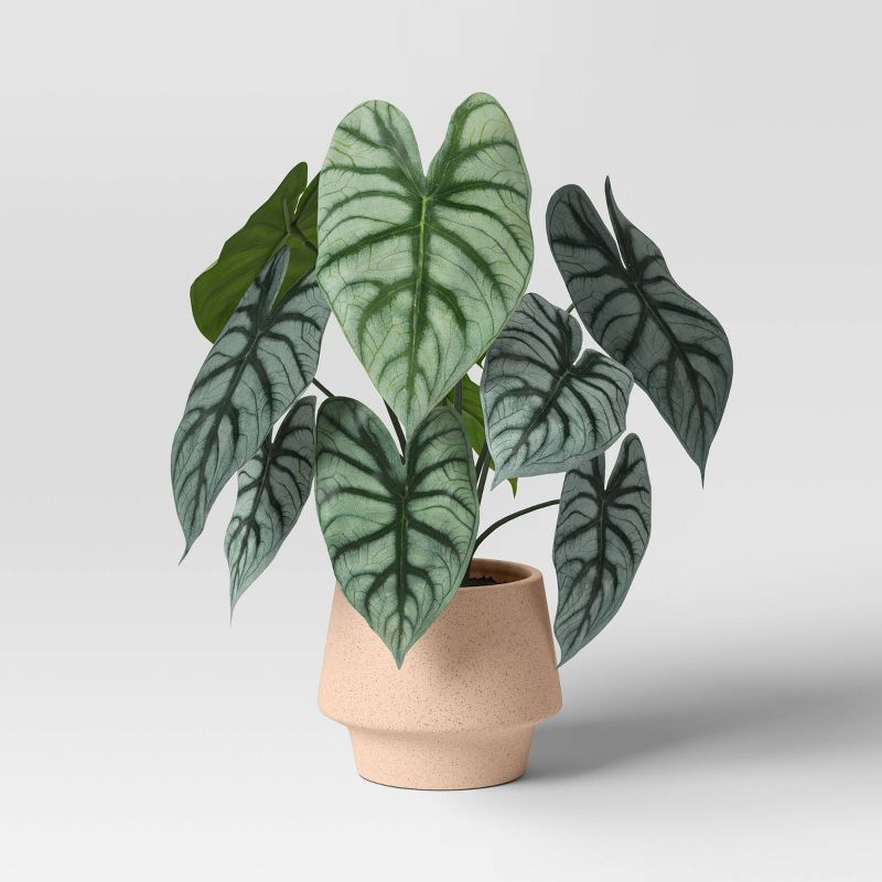 Small Artificial Dasheen Leaf Plant - Threshold&#8482;, 1 of 8