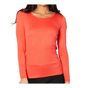 Women's Long Sleeve Scoop Neck Top - Angel Apparel - 1 of 2