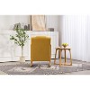 CIPACHO Rocking Chair Upholstered Fabric Rocking Armchair Indoor with High Backrest Glider Chairs and Lumbar Pillow for Living Room - 3 of 4