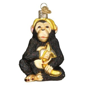 Old World Christmas Blown Glass Ornament for Christmas Tree, Chimpanzee - 1 of 4