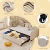 ALEXOUN Twin Upholstered Daybed with Trundle,Wooden Sofa Bed Frame for Bedroom Living Room,Suitable for Living Room,Bedroom,Apartment - 4 of 4