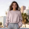 Dalix Cappuccino Embroidered Fleece Relaxed Boxy Fit Long Sleeve Crewneck Sweatshirt Womens - 3 of 4
