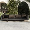 vidaXL Patio Lounge Set Outdoor Sectional Sofa Set Table Poly Rattan Dark Grey - 2 of 4