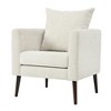NicBex Fabric Upholstered Accent Chair with Wood Legs and Pillow,Modern Comfortable Arm Chairs for Bedroom,Reading Room - 4 of 4