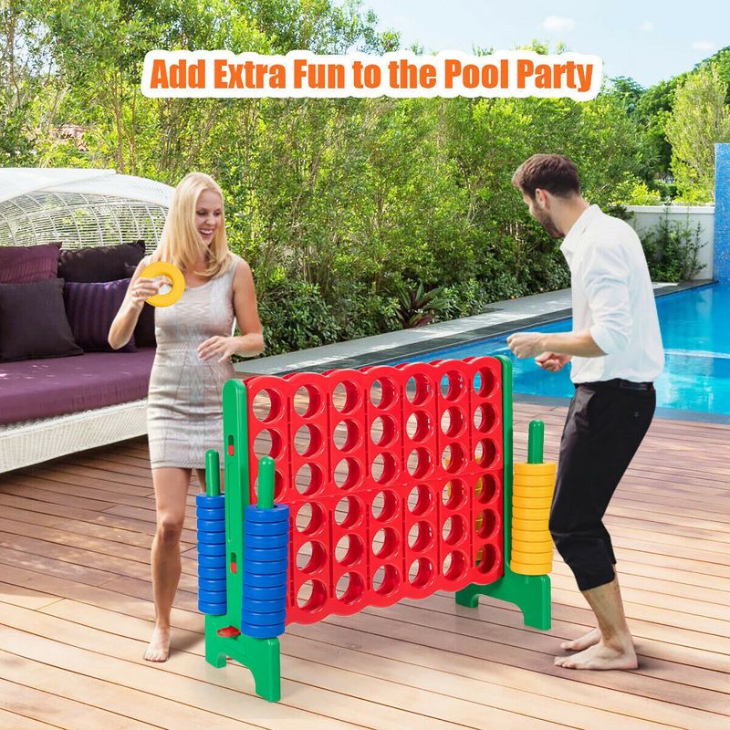 Costway Jumbo 4-to-Score 4 in A Row Giant Game Set for Family, 5 of 11