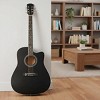 TopComfy Toy Guitars and String Instruments Dreadnought Barrel Shaped Cutaway Acoustic Guitar With Accessories For Kids, Black, 43.31"*19.29"*5.71" - 2 of 4