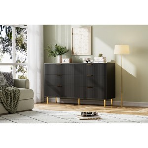 Garvee White 5 Drawer Dresser for Bedroom, 48¡± Tall Dresser Chest of Drawers, Modern Wood Storage Dresser Organizer for Hallway, Entryway - 1 of 4