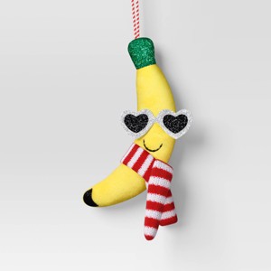 5" Christmas Fabric Fruit Banana Ornament - Wondershop™ - 1 of 3