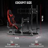 Dardoo Aluminum Profile Racing Sim Cockpit with Triple Monitor Mount & Red Seat,Compatible with Logitech,Thrustmaster.Excluding electronic devices - 3 of 4