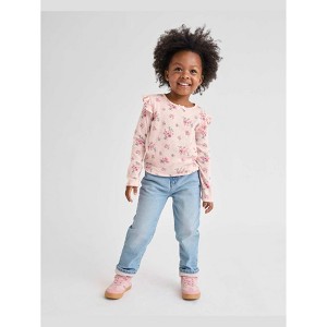 The Children's Place Toddler Girls Lined Roll Cuff 90s Straight Jeans - 1 of 4