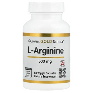 California Gold Nutrition L-Arginine, 500 mg , 60 Veggie Capsules - 1 of 4