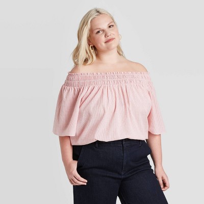 smocked short sleeve top