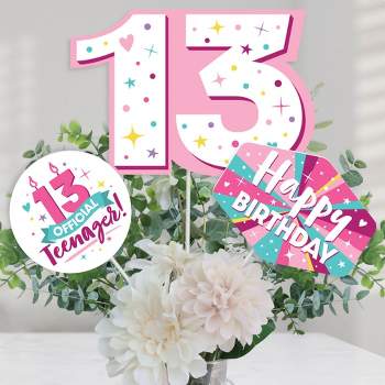 Big Dot of Happiness Beautiful Butterfly - Floral Baby Shower or Birthday  Party Centerpiece Sticks - Table Toppers - Set of 15