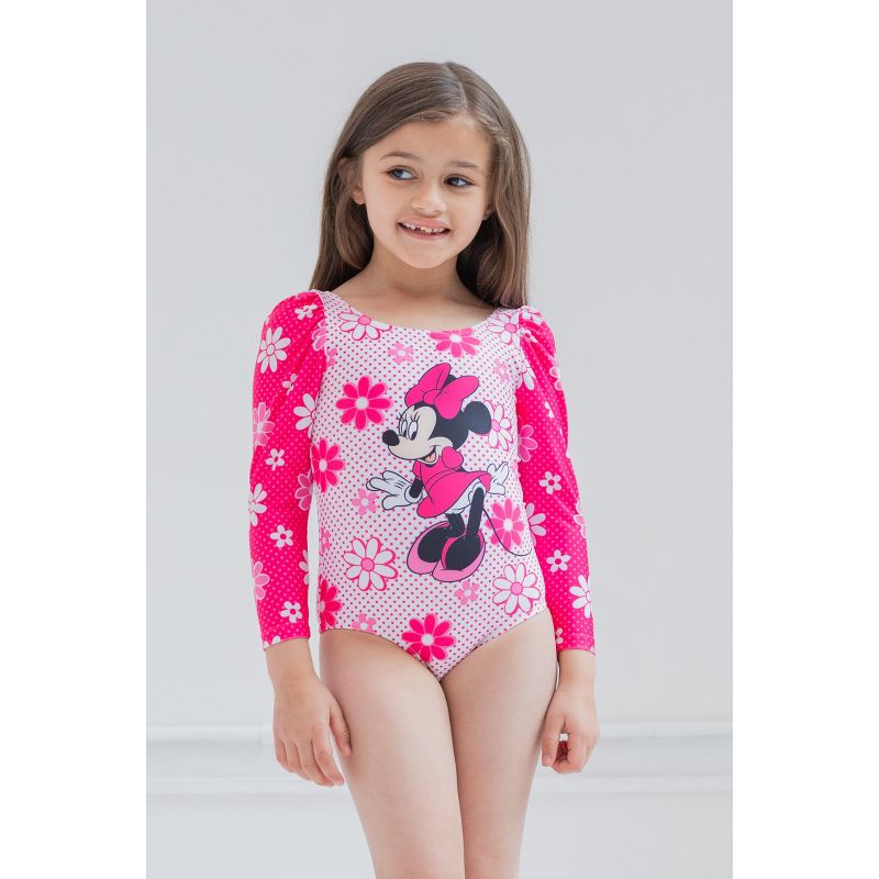 Disney Minnie Mouse Girls One Piece Bathing Suit Little Kid to Big Kid , 2 of 8