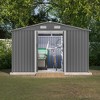 NicBex 10x8 FT Outdoor Storage Shed,Metal Outdoor Shed with Gloves and Padlock,Storage Sheds for Garden - 2 of 4