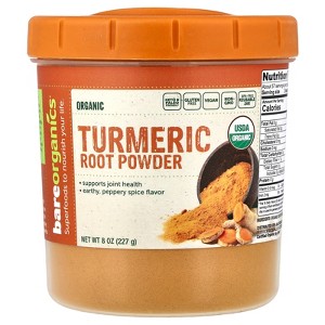 BareOrganics Organic Turmeric Root Powder, 8 oz (227 g) - 1 of 4