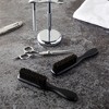 Juvale 2 Pack Boar Bristle Beard Brush for Men, Black Facial Hair Brushes with Bag - 2 of 4