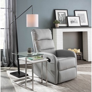 LumiSource Arturo Floor Lamp: Adjustable, UL Listed, Linen Shade, 60W, Modern Decor - 1 of 4