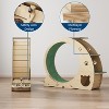 Cat Exercise Wheel for Indoor Cats,Large Cat Running Wheel with 3-Level Jumping Tower - 4 of 4