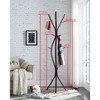 Kings Brand Furniture - Corbet Metal 12 Hook Standing Coat & Hat Rack, Bronze - 2 of 4