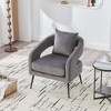 Lyngins Velvet Accent Chairs with Open Back and Metal Legs,Upholstered Arm Chairs for Living Room,Bedroom - 4 of 4