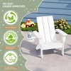 WestinTrends Ashore Kids Outdoor HDPE Plastic Modern Adirondack Patio Chairs with Cup Holders (Set of 2) - 4 of 4