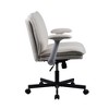 Kumasinova Modern Ergonomic Desk Chair with Wide Seat & Flip-Up Armrests,Upholstered Office Chair with Wheels,Swivel Chair for Home Office - 4 of 4