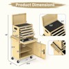 Costway 5-Drawer Rolling Tool Chest Cabinet Metal Tool Storage Box Lockable with Wheels Black/Red/Gray/Orange/Green/Yellow - 3 of 4