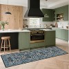 Acekool Washable Area Rug, Non-Slip Floral Botanical Carpet, Soft Low Pile Throw Rug for Living Room Bedroom Kitchen, Stain Resistant - 4 of 4