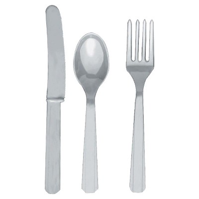 24ct Silver Disposable Cutlery