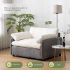 NicBex Oversized Chenille Deep Seat Single Sofa with Back Cushion & Pillows,Color Blocking Futon Couch for Living Room,Bedroom - 3 of 4