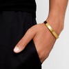 Adornia Men's Tarnish Resistant 14k Gold Plated 7mm Cuff Bracelet - 2 of 2