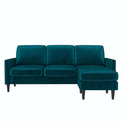 Winston Reversible Sofa Sectional Green Velvet - Mr. Kate
