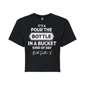 Women's - Yellowstone - Bottle In Bucket Day Cropped Graphic T-Shirt - 1 of 4