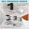 Aoibox Silicone Soap Dish for Bar Soap Holder, Self Draining Waterfall Drying Tray for Shower Bathroom, Keeps Soap Dry & Clean, Easy to Clean (2 Pack) - 4 of 4
