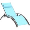 PURPLE LEAF Patio Chaise Lounge Set of 3 Outdoor Lounge Chair Beach Pool Sunbathing Lawn Lounger Recliner Chiar, Side Table Included - 4 of 4